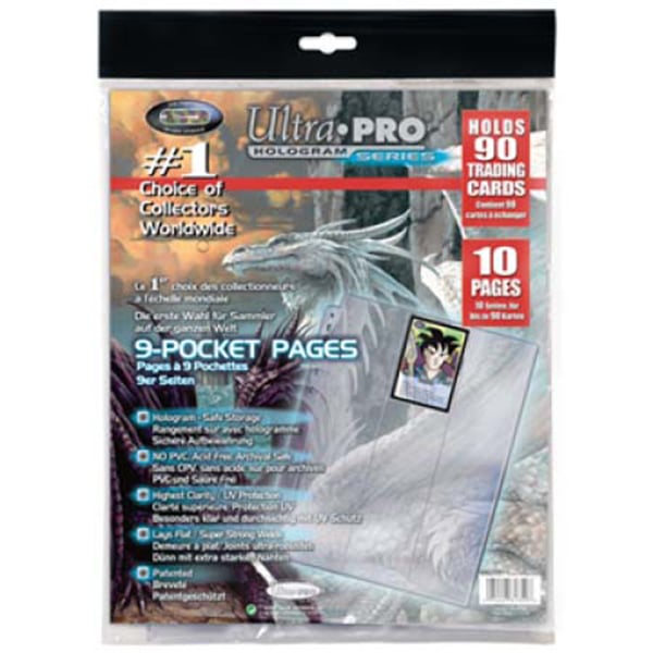 10 feuilles pour rangement cartes - Ultra pro 10 feuilles pour rangement cartes - Ultra pro