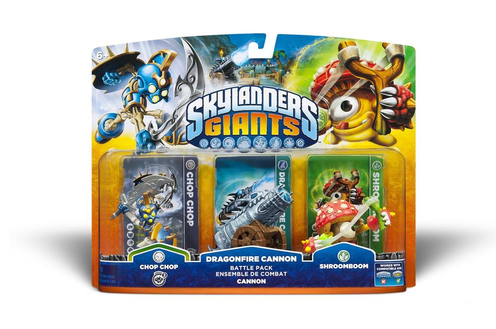 3 figurines Skylanders - Chop Chop - Shroomboom - Dragonfire Cannon 3 figurines Skylanders - Chop Chop - Shroomboom - Dragonfire Cannon