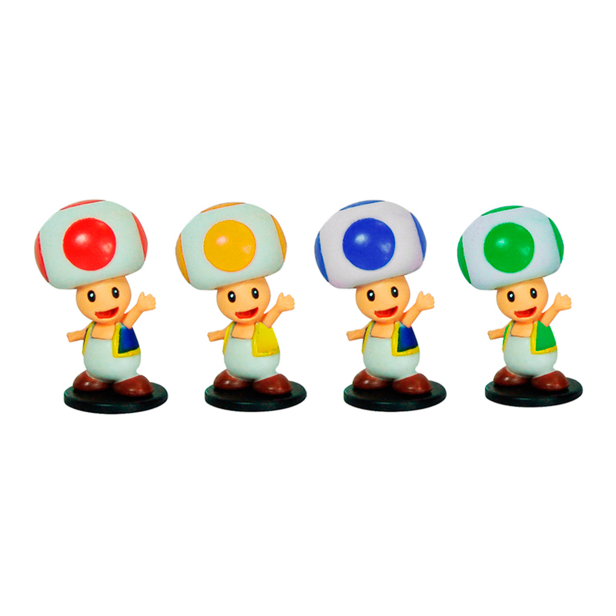 4 mini figurines Nintendo - Toad 4 mini figurines Nintendo - Toad
