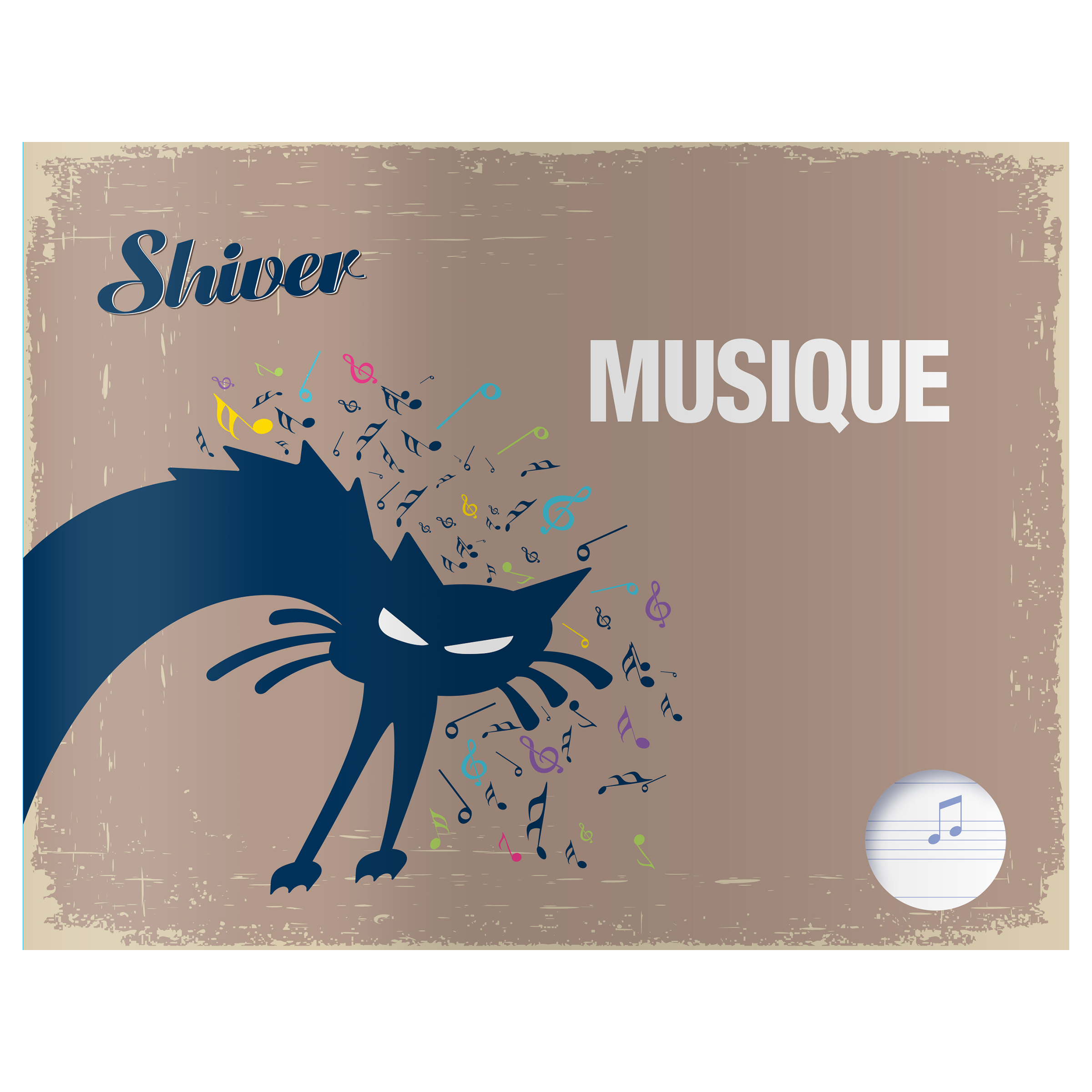 Cahier de Musique - 22x17cm Horizontal 48 pages - Shiver