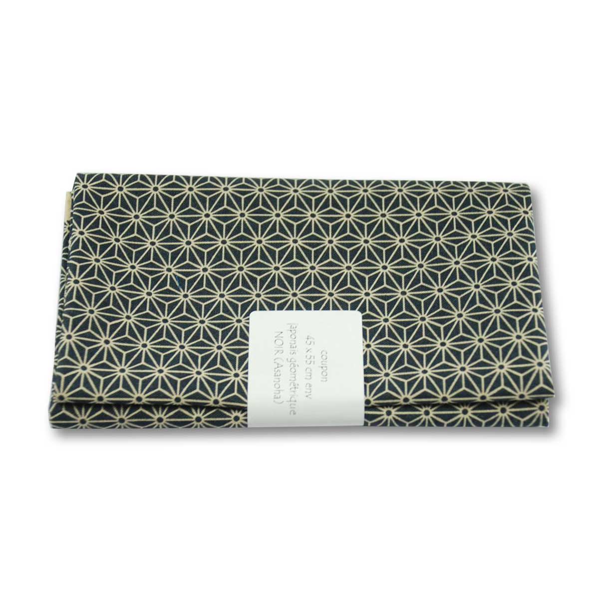 Coupon de tissu à motifs - 45x55 cm - noir