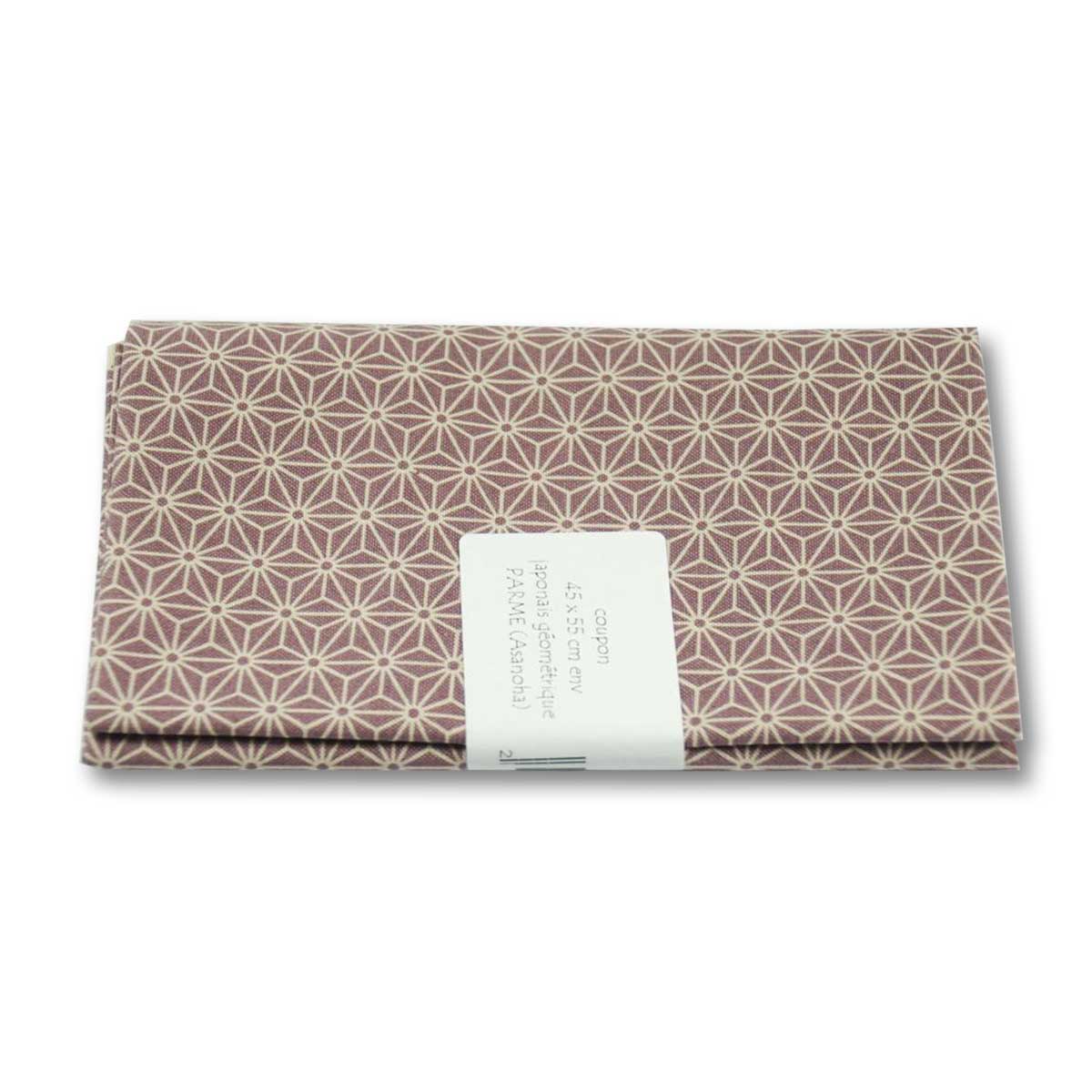 Coupon de tissu à motifs - 45x55 cm - parme