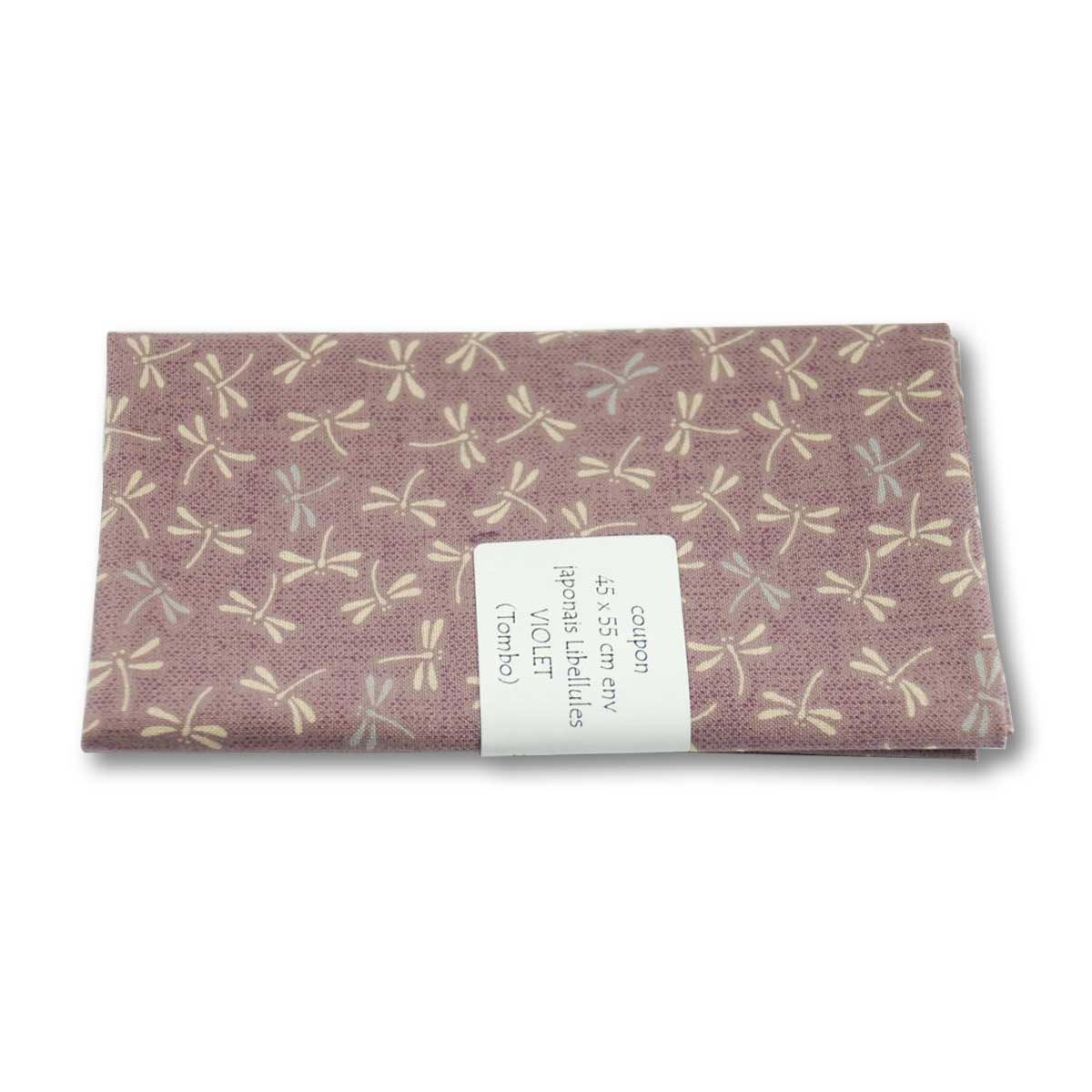 Coupon de tissu à motifs - 45x55 cm - violet