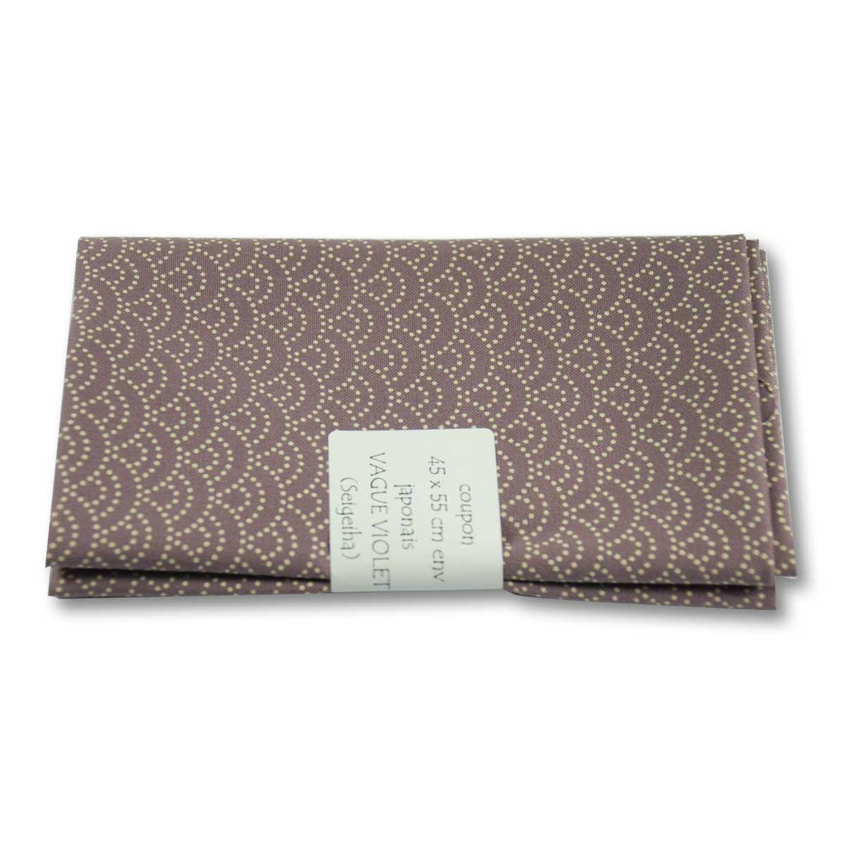 Coupon de tissu à motifs - 45x55 cm - violet