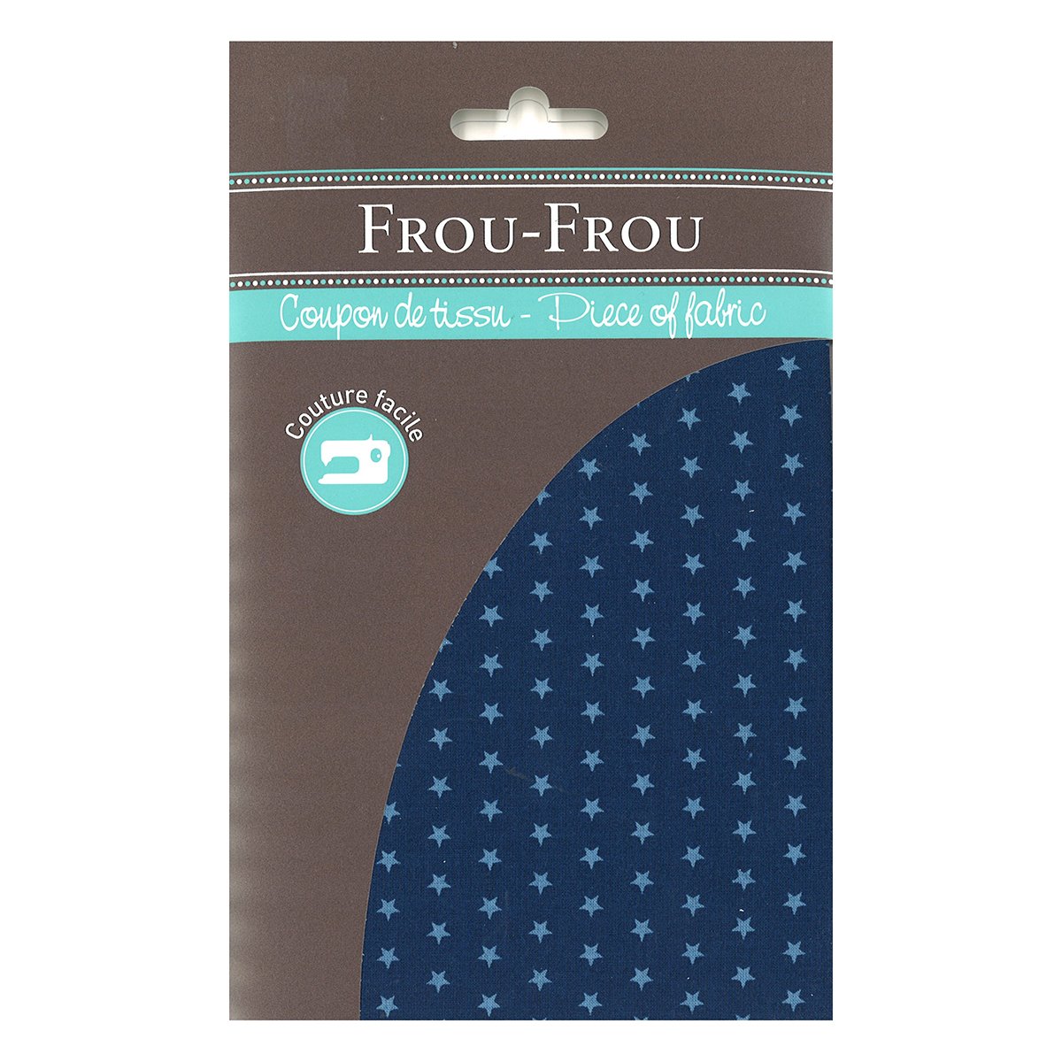 Coupon tissu - étoiles bleu intense- 45x55 cm - Frou Frou