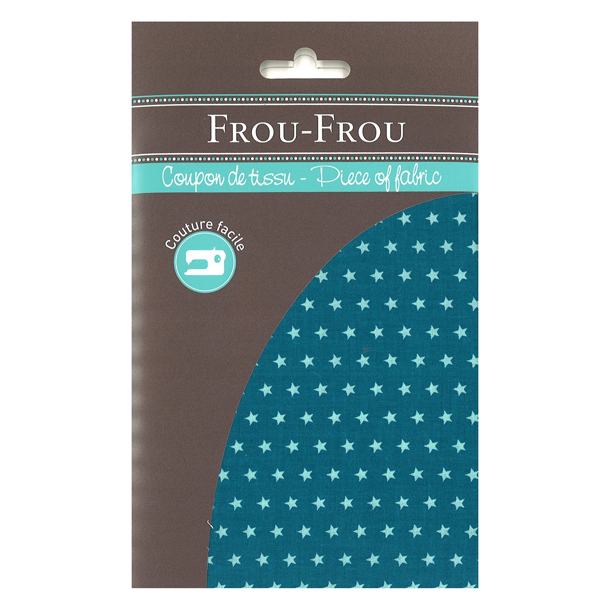 Coupon tissu - étoiles lagon fonce- 45x55 cm - Frou Frou