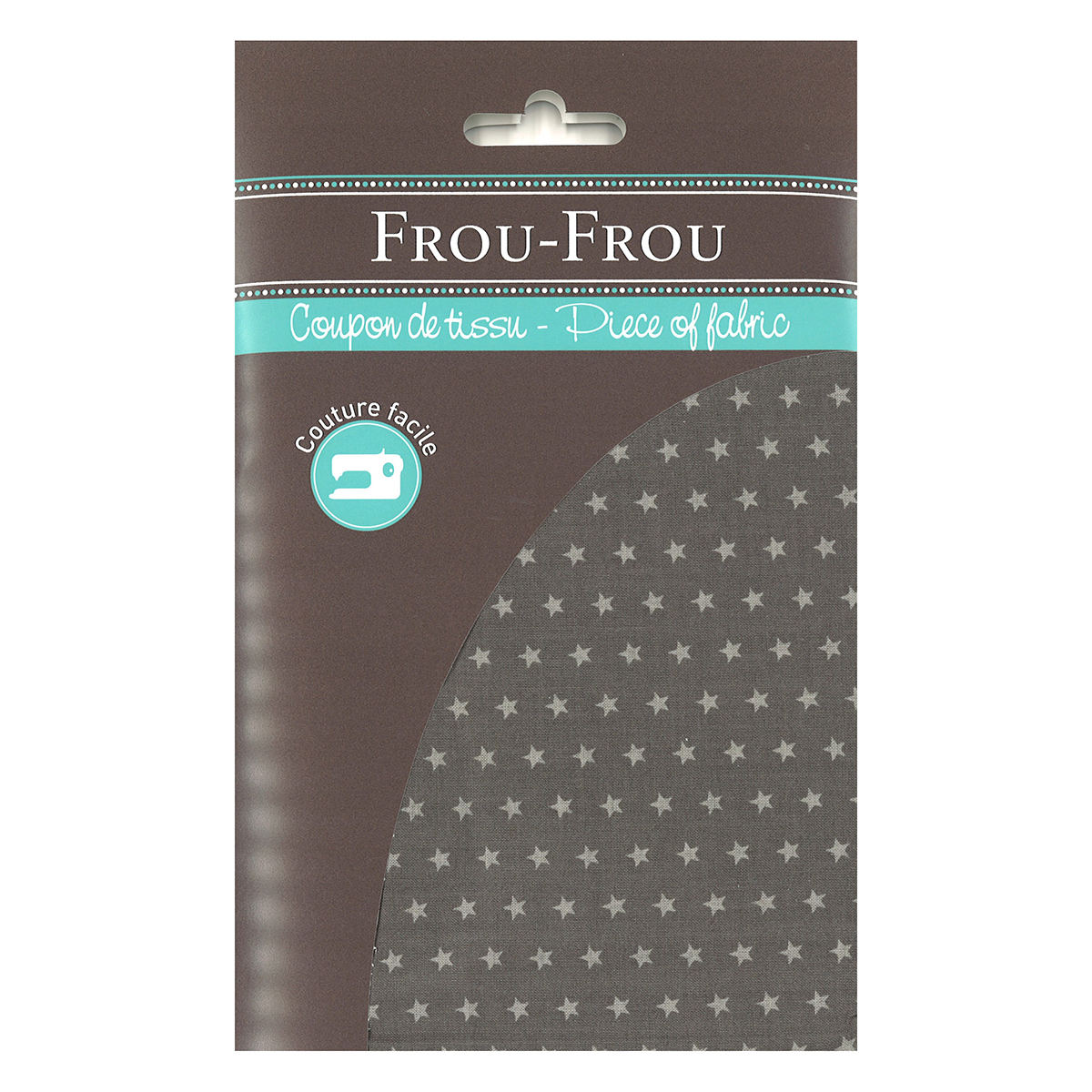 TISSU 45X55 ETOILE TAUPE