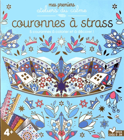 Couronnes à strass - Avec 5 couronnes, 2 planches de strass, 3 planches de mosaïques, 1 planche d'au
