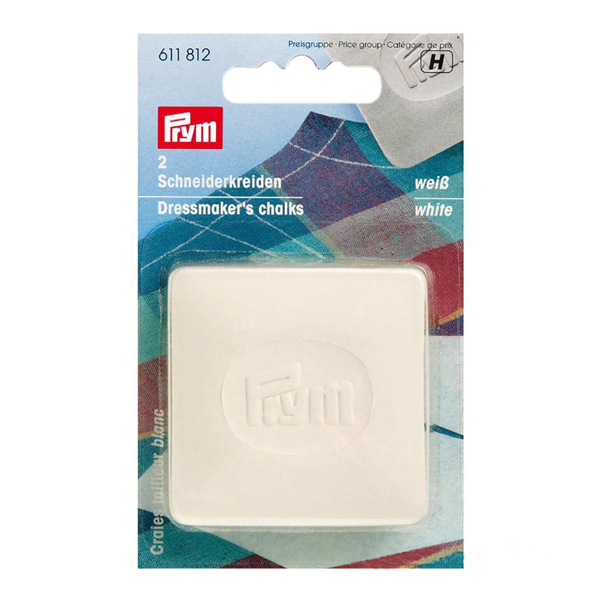 2 craies tailleur blanches - 50x50 mm