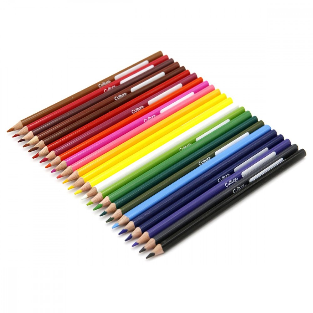 Pochette de 24 crayons de couleur Cultura