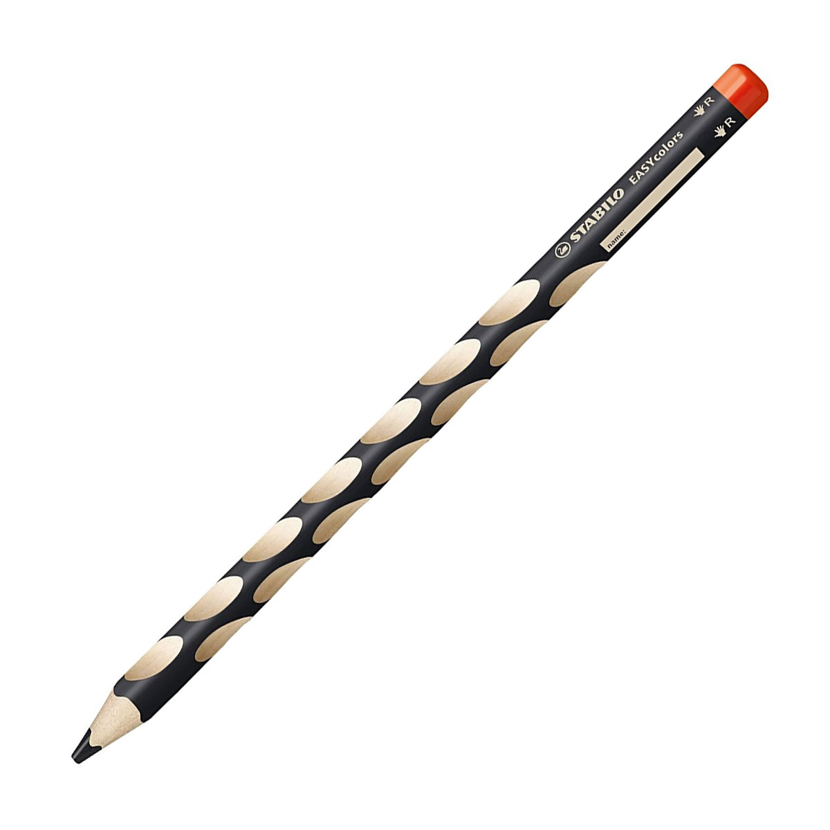Crayon ergonomique EASYcolors - Noir - Gaucher