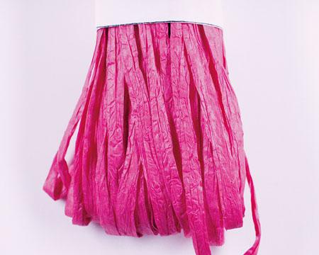 Echeveau raphia rayonné mat fuschia