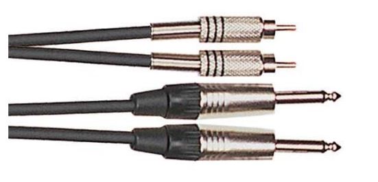 ECO K03-3 CORDONS MIXTES / 2 RCA MALE/2 JACK MONO MALE 3M