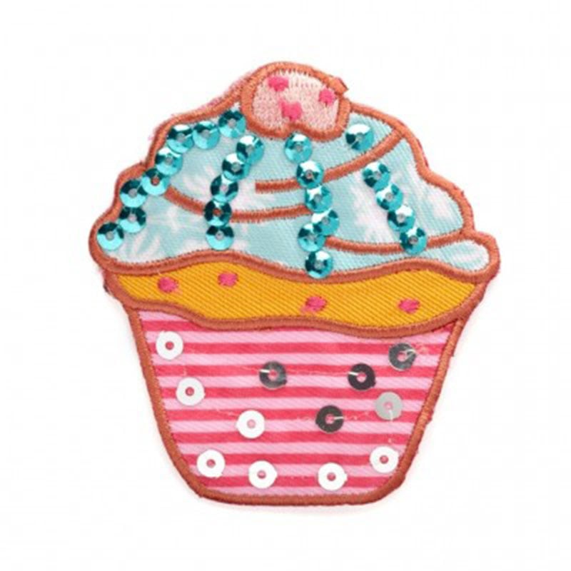 Ecusson thermocollant - Cupcake bleu