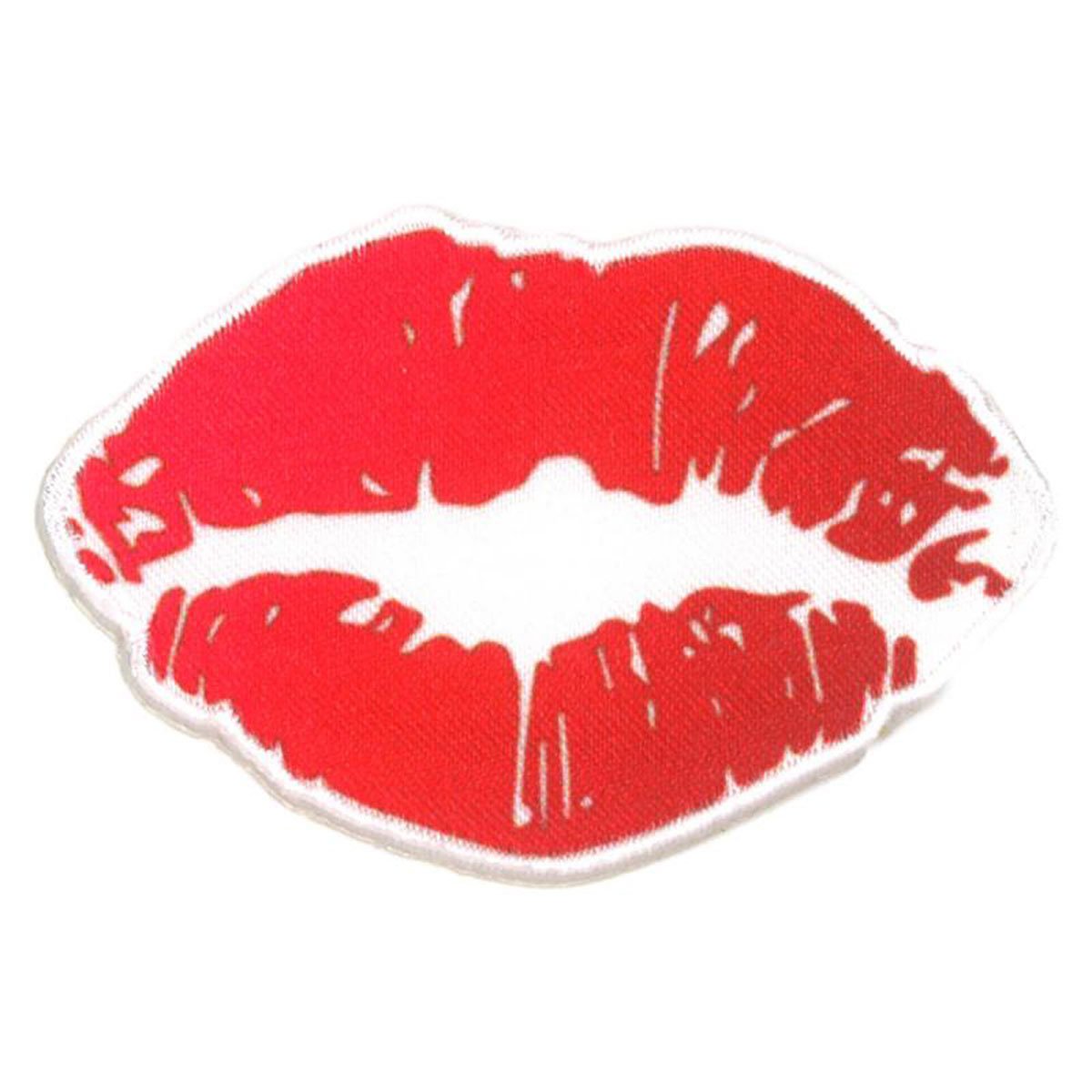 Sticker écusson - Emoji bouche - 40 x 58 mm