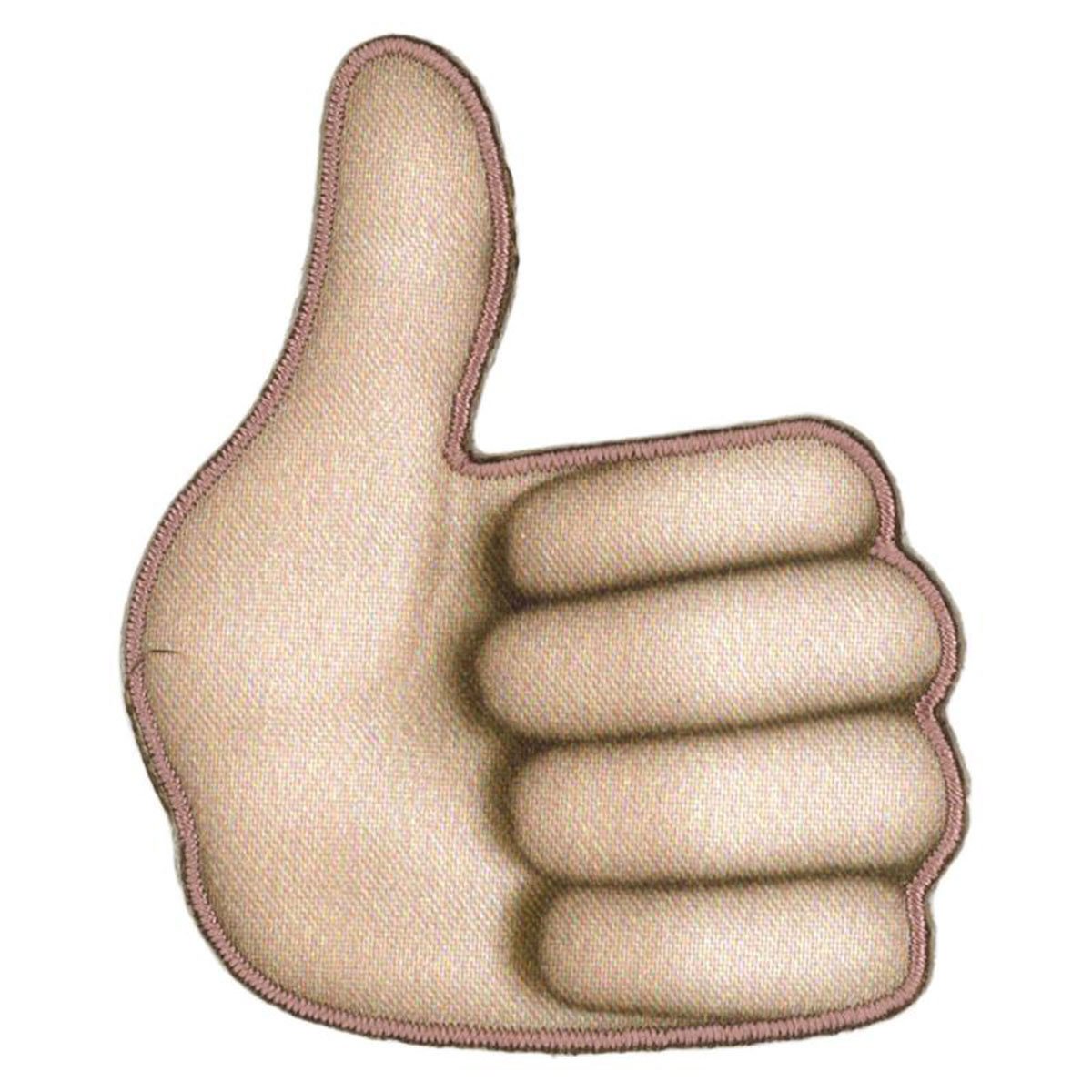 Sticker écusson - Emoji pouce levé - 40 x 58 mm