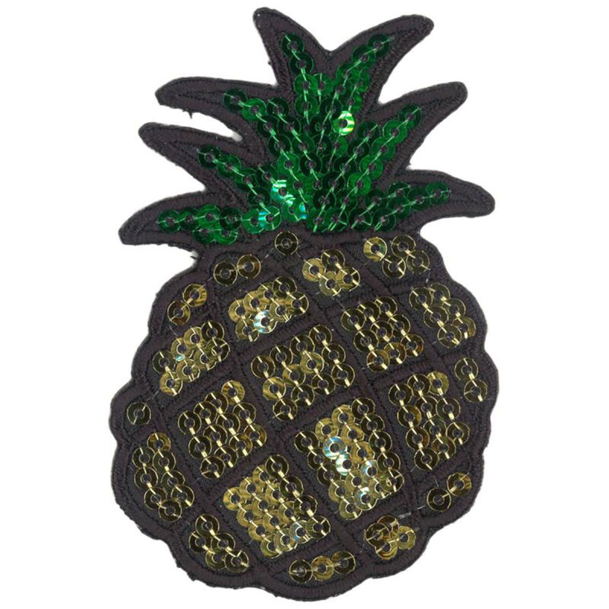 Sticker écusson - Ananas sequin - 70 x 50 mm