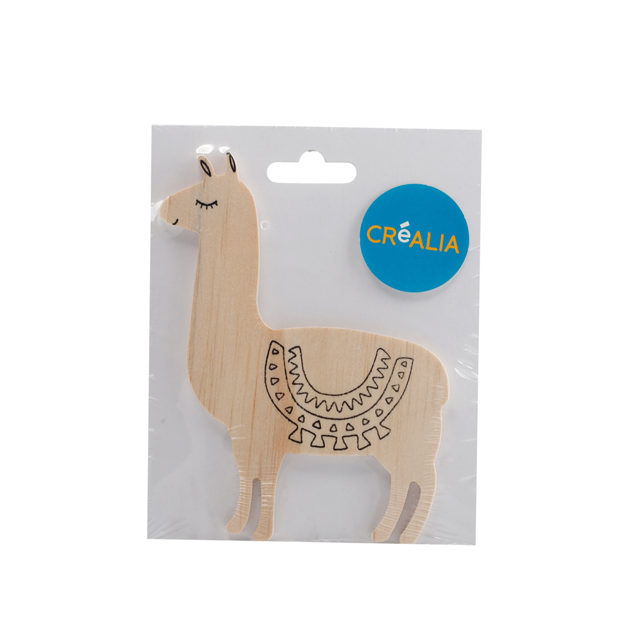 Lama - Support à décrorer en bois - 15,7x12cm - Créalia