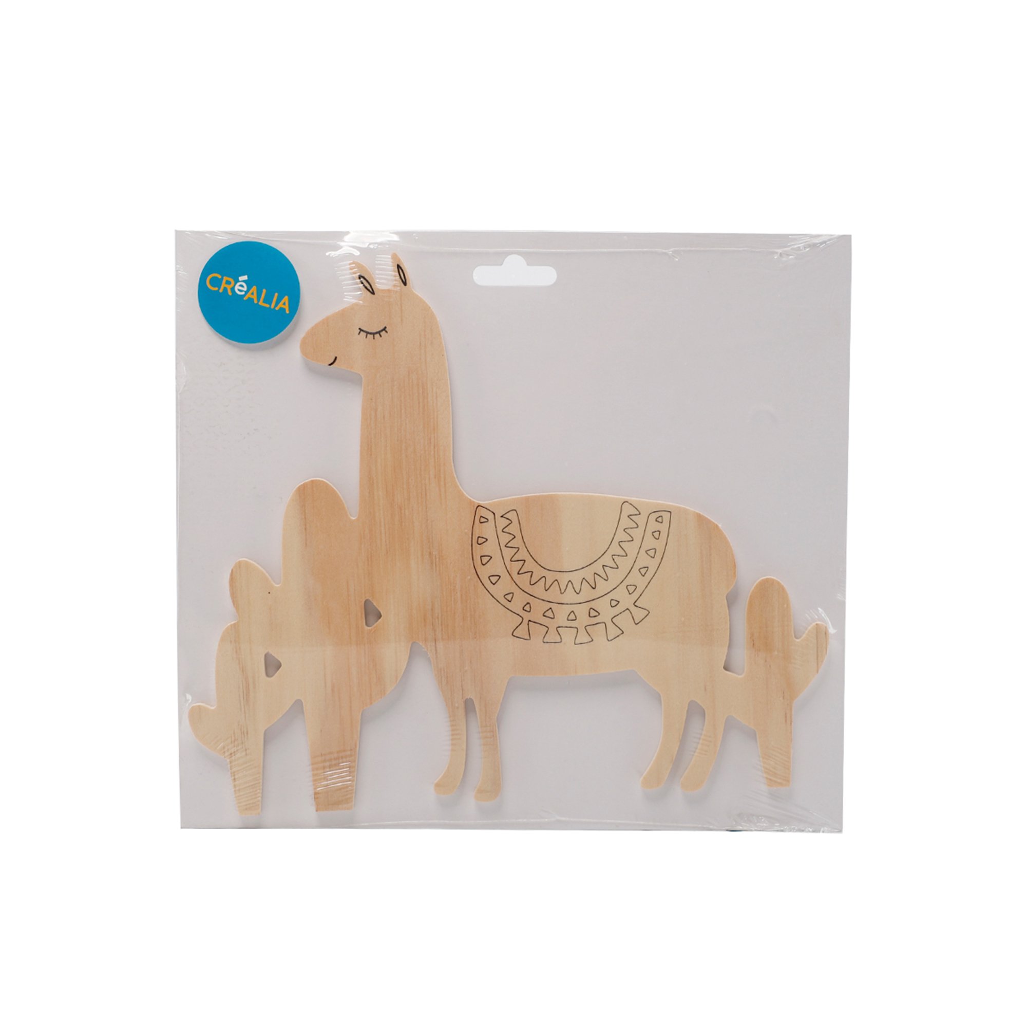 Lama - Support à décrorer en bois - 28x24cm - Créalia