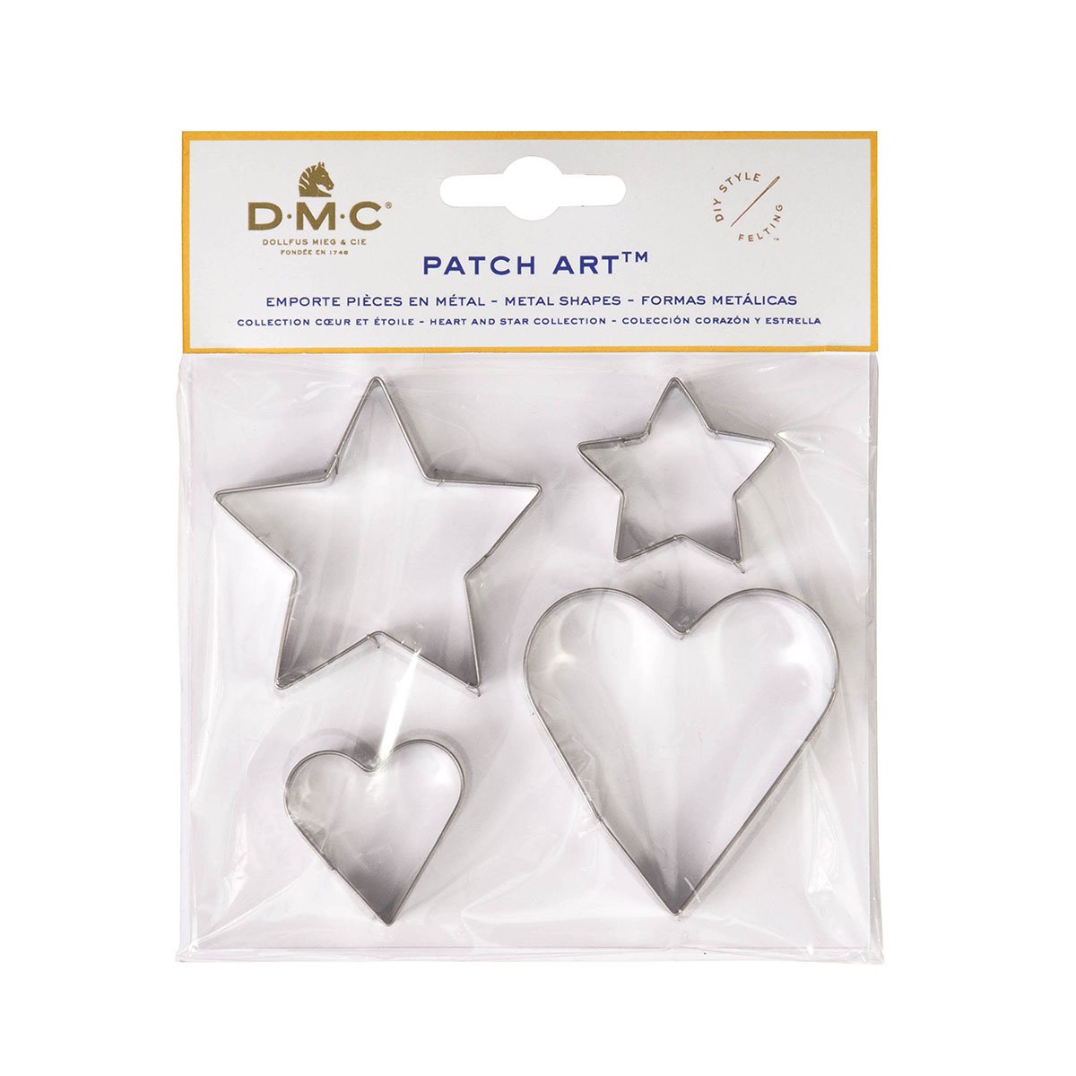 Forme Patch Art Cœur et étoile - DMC