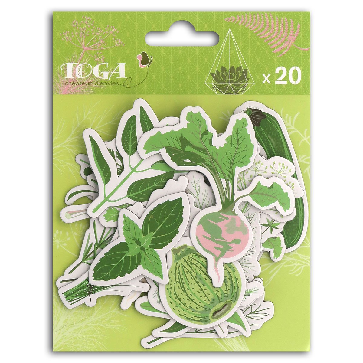 20 chipboards - Oh my Green