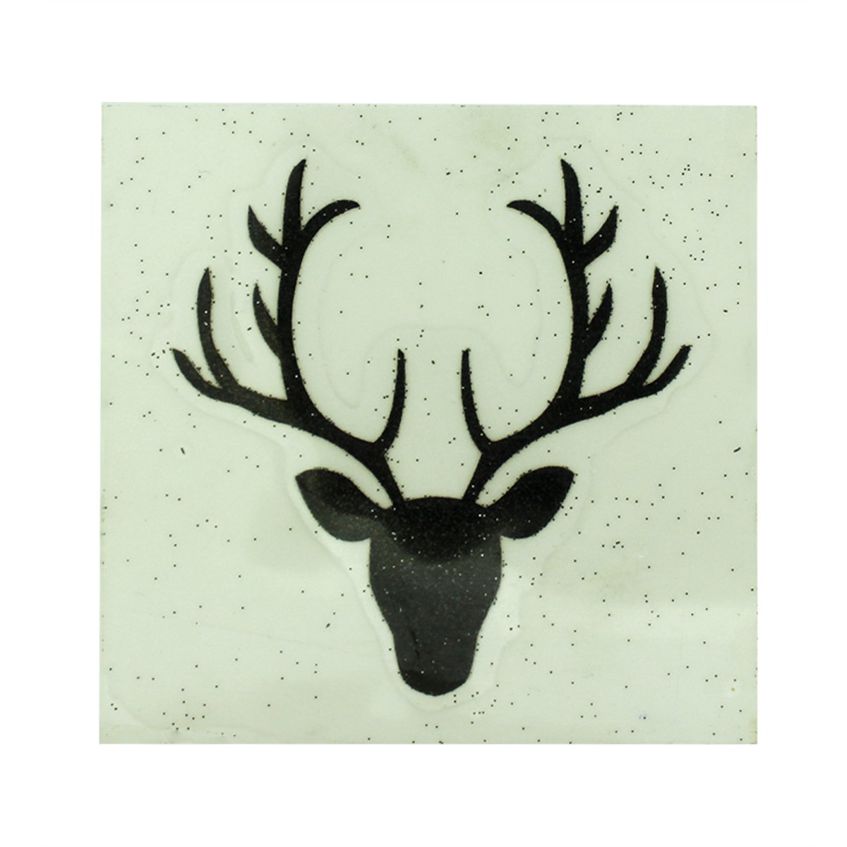 Forme thermocollante pailletée noire - Renne - Créalia