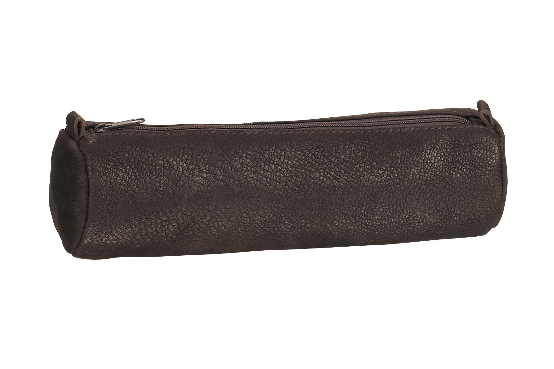 Trousse ronde cuir Hamelin - 6x21 cm