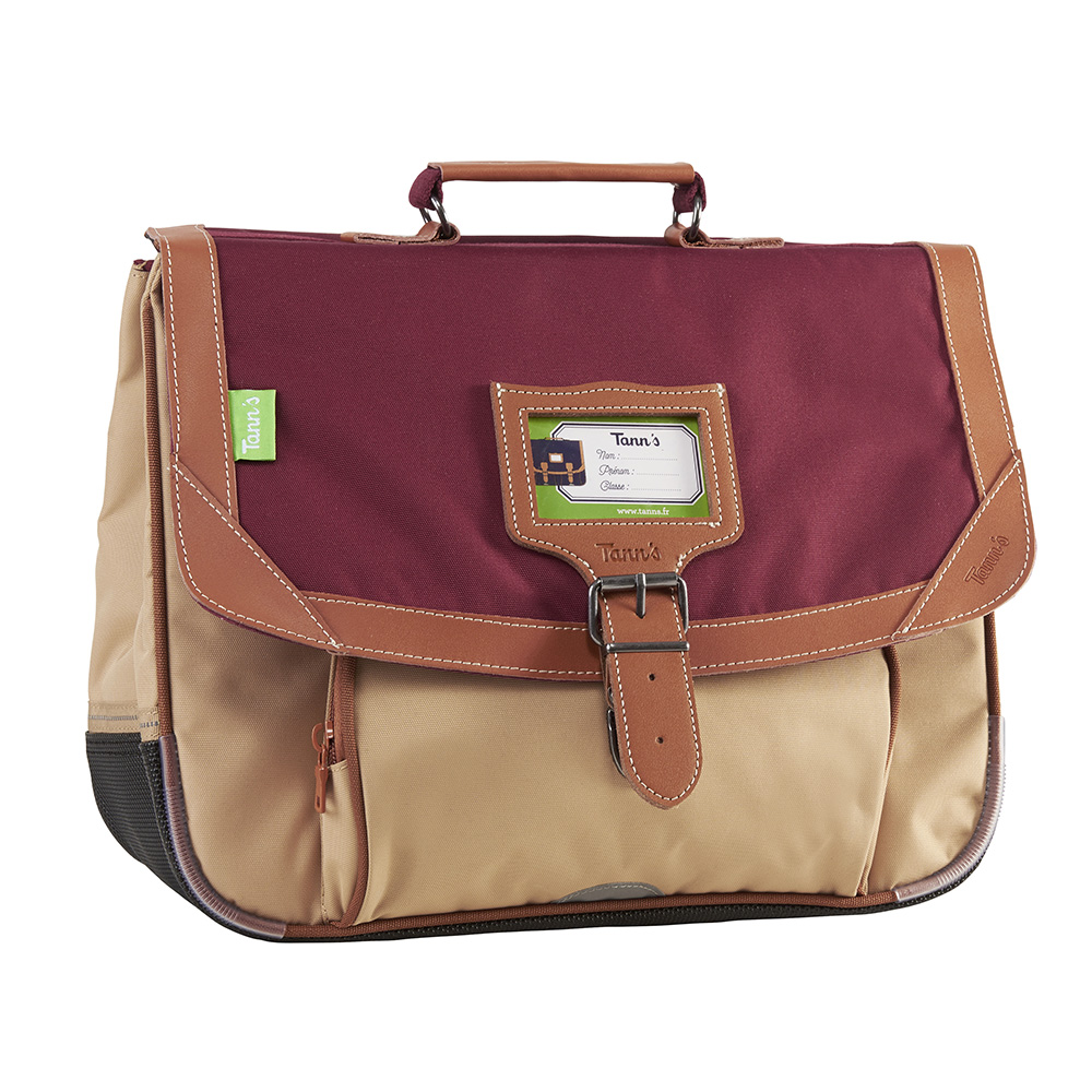 Cartable 35cm Tann's - Iconic Grenat/Sable