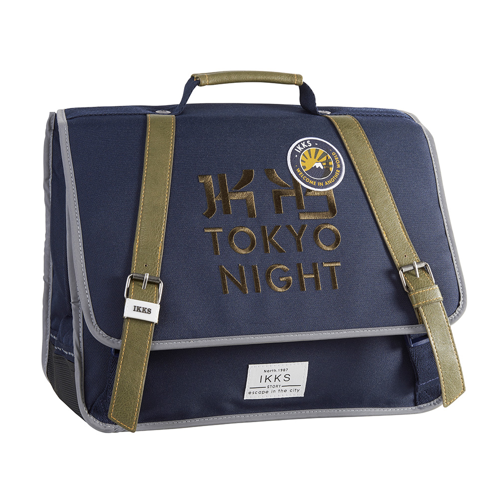 Cartable 38cm IKKS - Backpacker in Tokyo Bleu