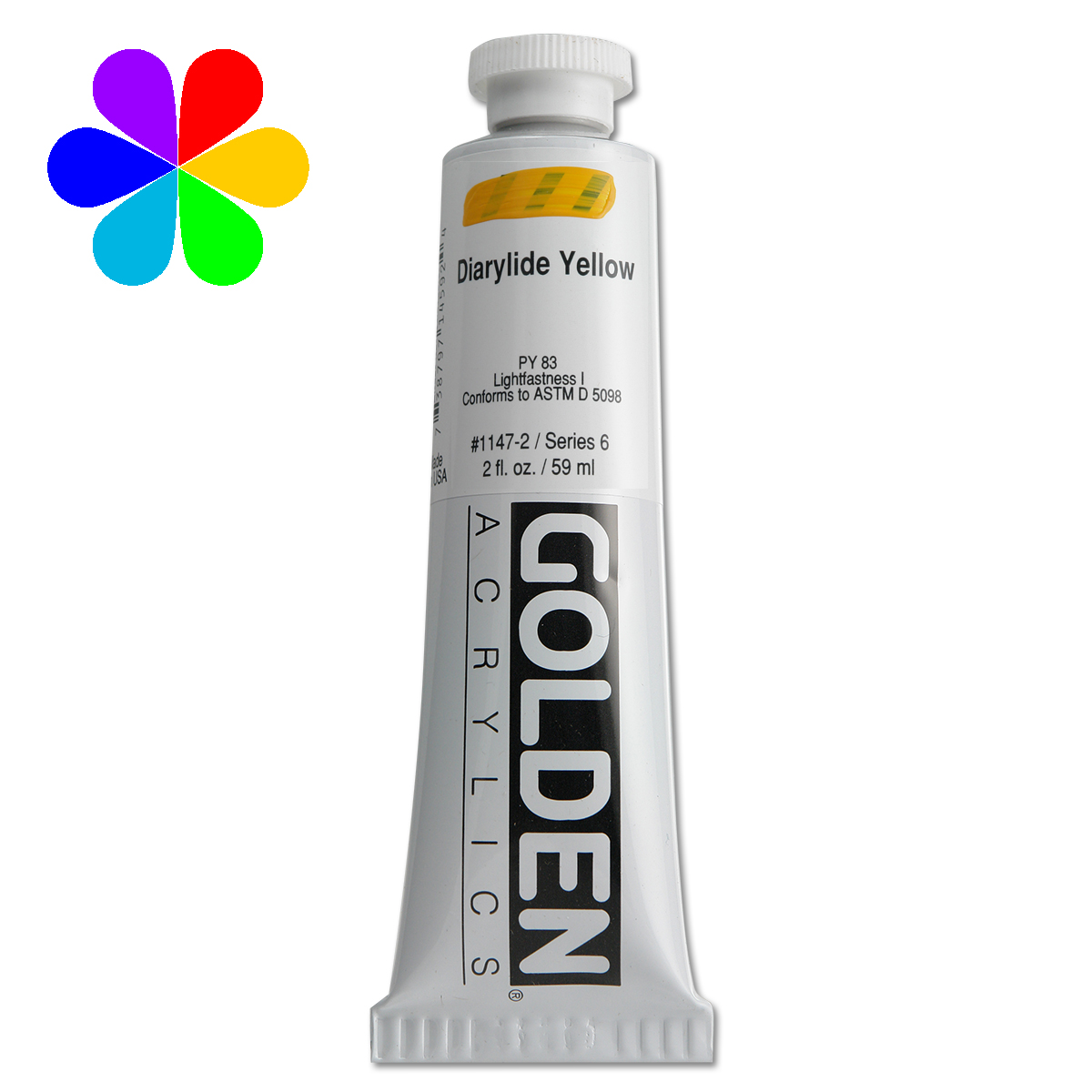 Acrylique Golden - 59 ml - jaune diarylide - S6