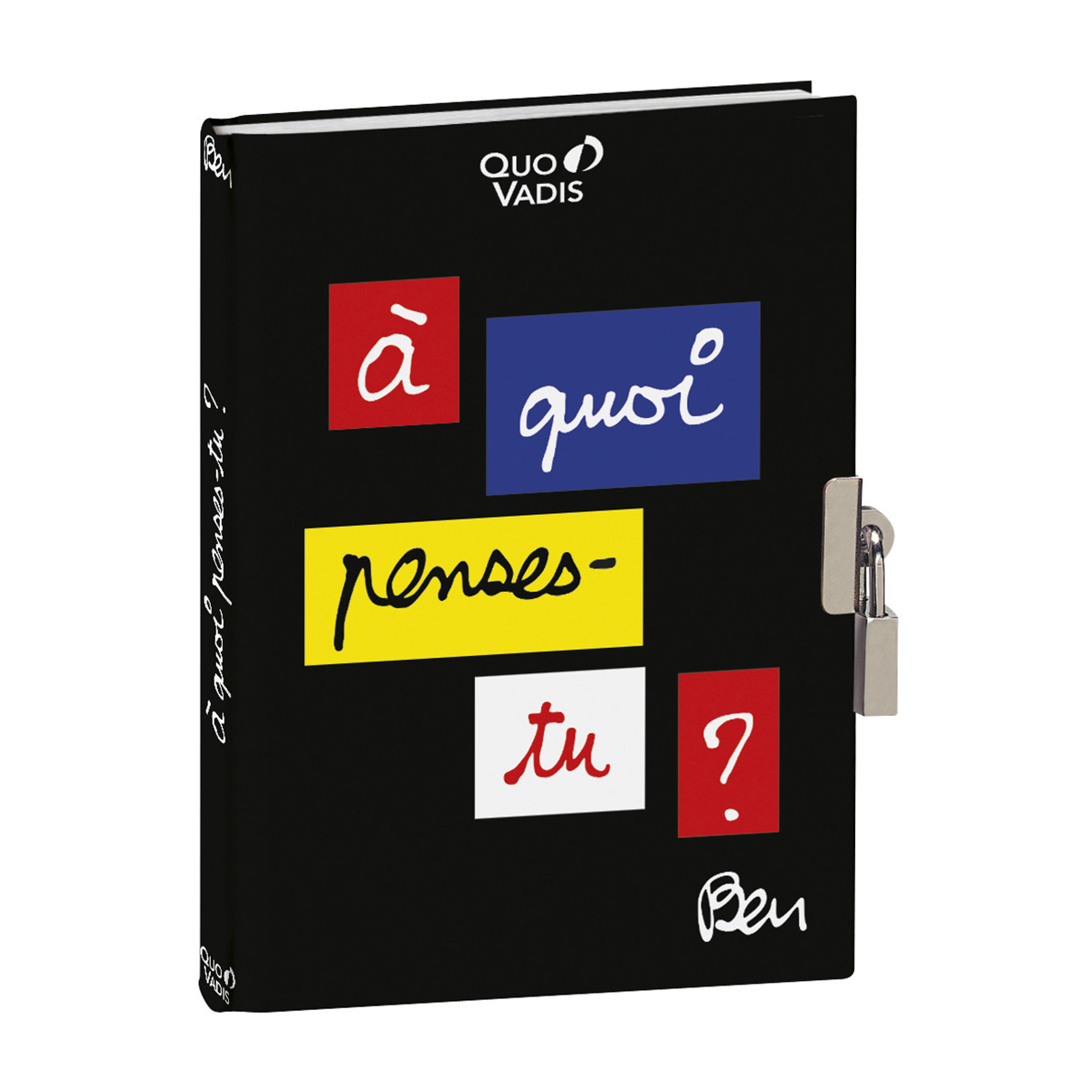 Journal intime - 12 x 17 cm - Ligné - Noir - Ben