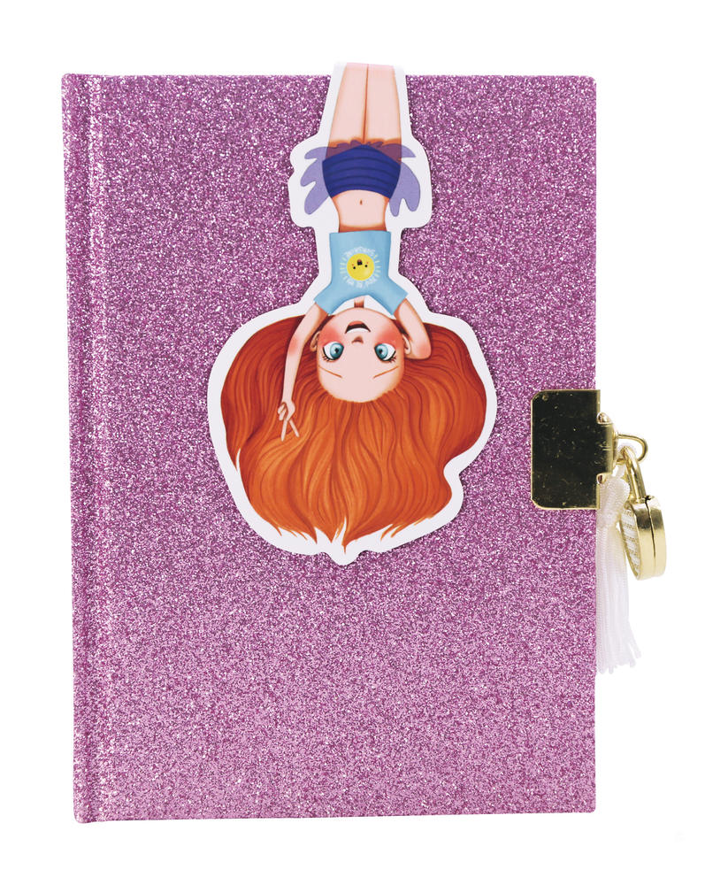 Journal intime pailleté violet
