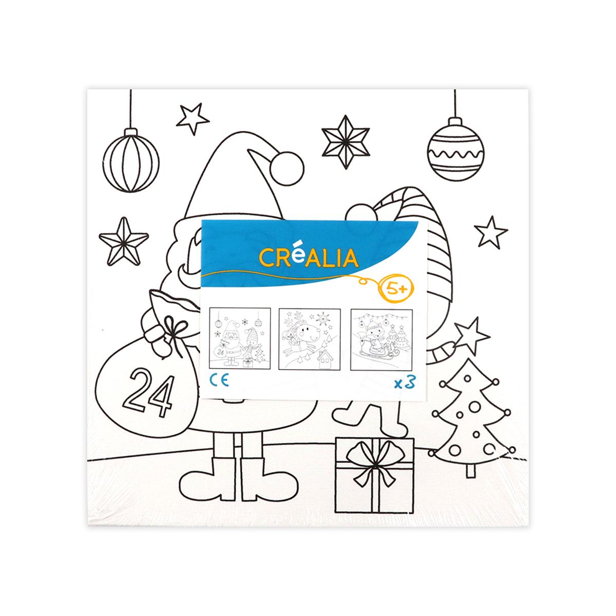 3 cartons toilés « Licorne » 20x20cm - Créalia