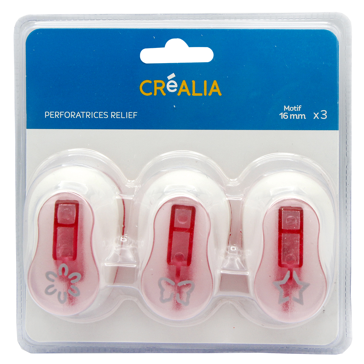 Kit de 3 perforatrices à relief - 1,6 cm