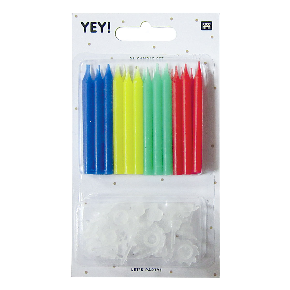 Kit de 24 bougies avec support - Rico