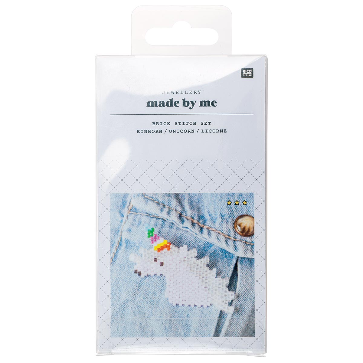 Kit de tissage Brick Stitch - Broche - Licorne