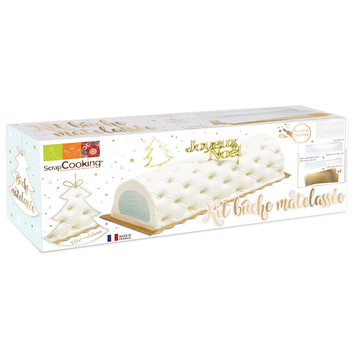 Kit moule semi rigide bûche matelassée