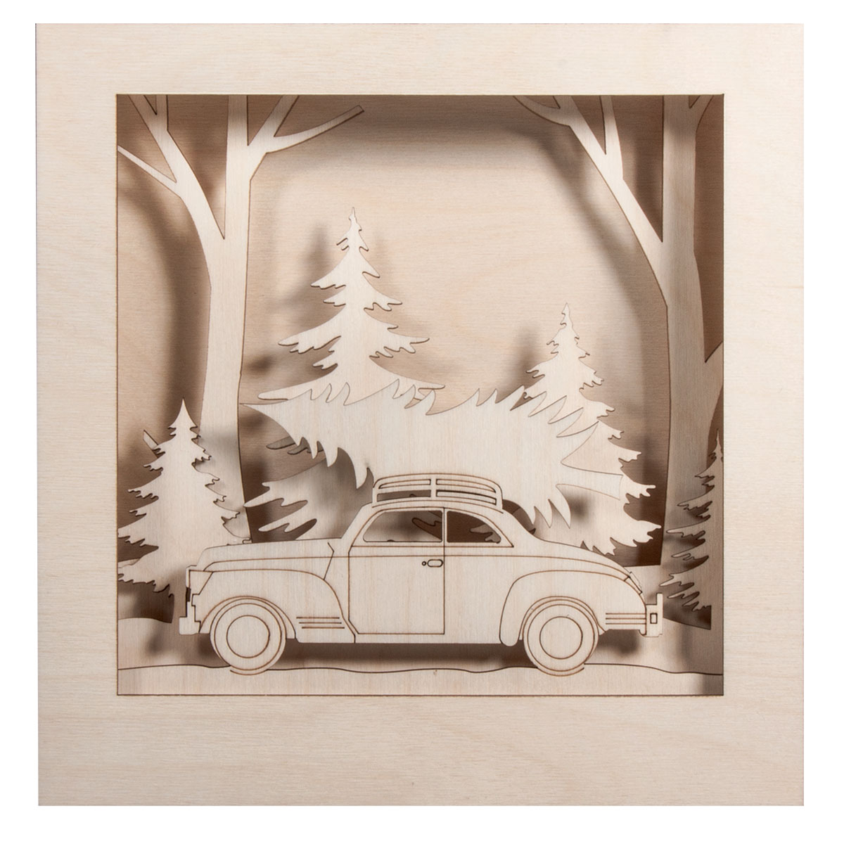 Kit cadre bois voiture à assembler - 14 pièces