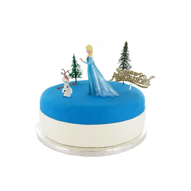 Kit Décor gâteau - Thème Reine des Neiges - Gatodéco