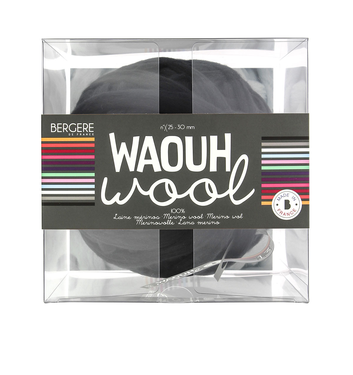 Waouh wool Noir - Bergère de France - Pelote de laine
