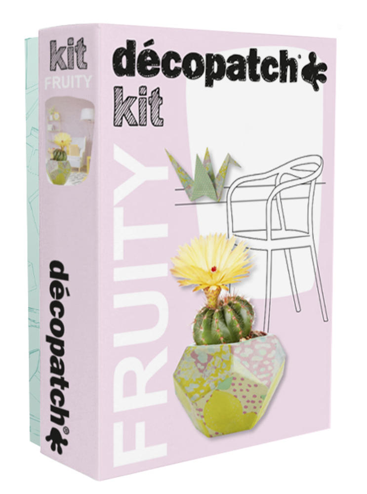 Kit créatif Fruity - Cache pot - Decopatch