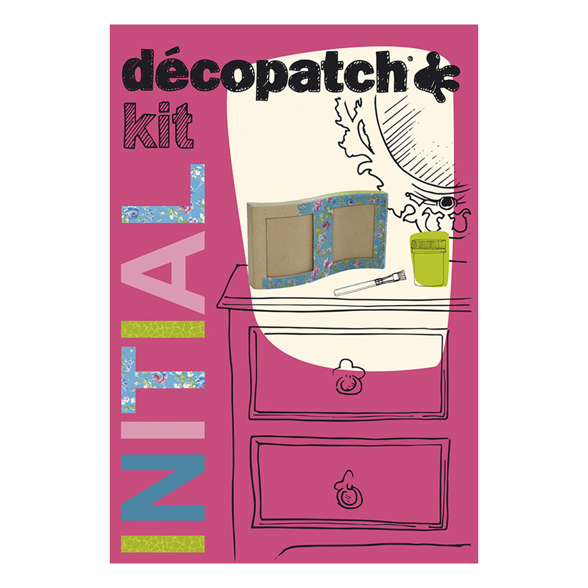 Kit Decopatch - initial- papier mâché