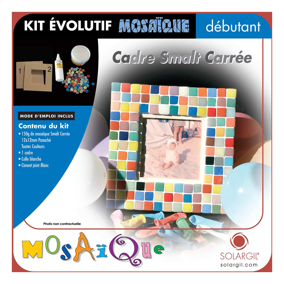 Kit mosaïque - cadre smalt carrée