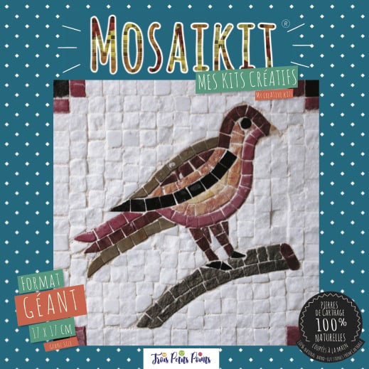 Kit mosaïque géant oiseau - 17x17cm