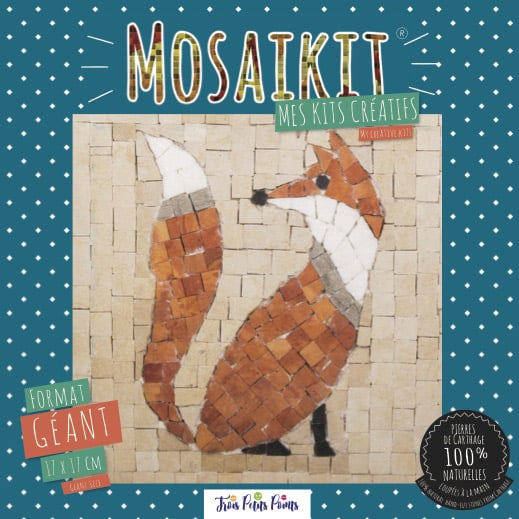 Kit mosaïque géant renard - 17x17cm