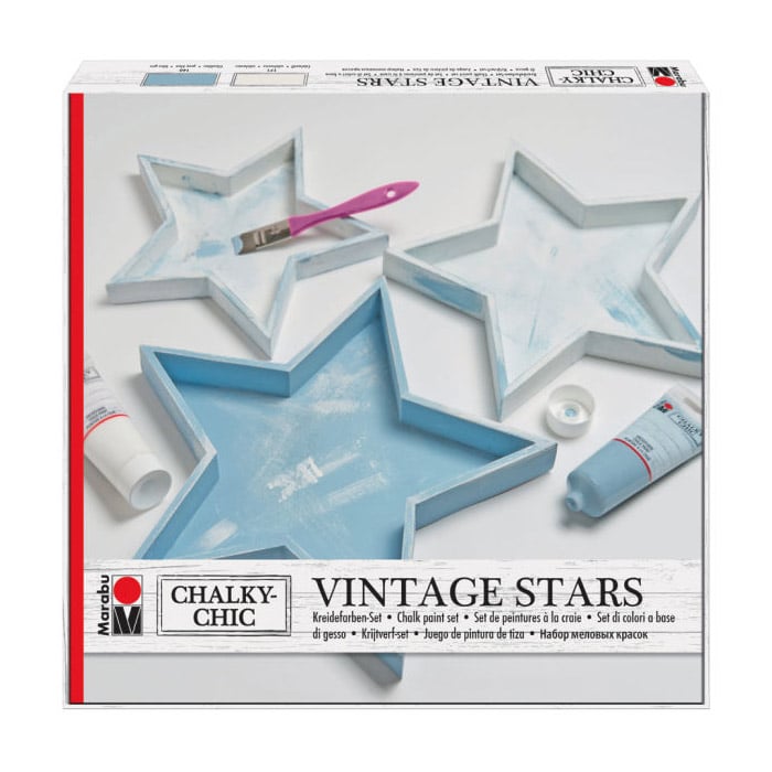Kit de peintures à la craie - Etoiles vintage