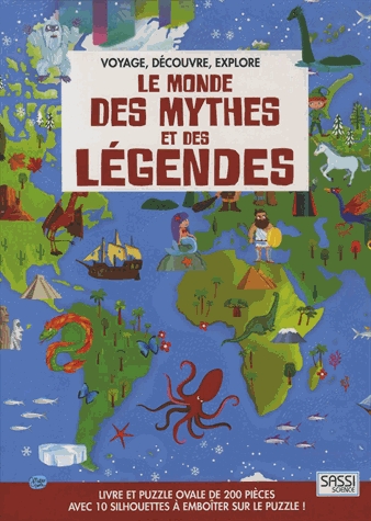Le monde des mythes et légendes - Avec 1 puzzle de 200 pièces et 10 silhouettes à emboîter