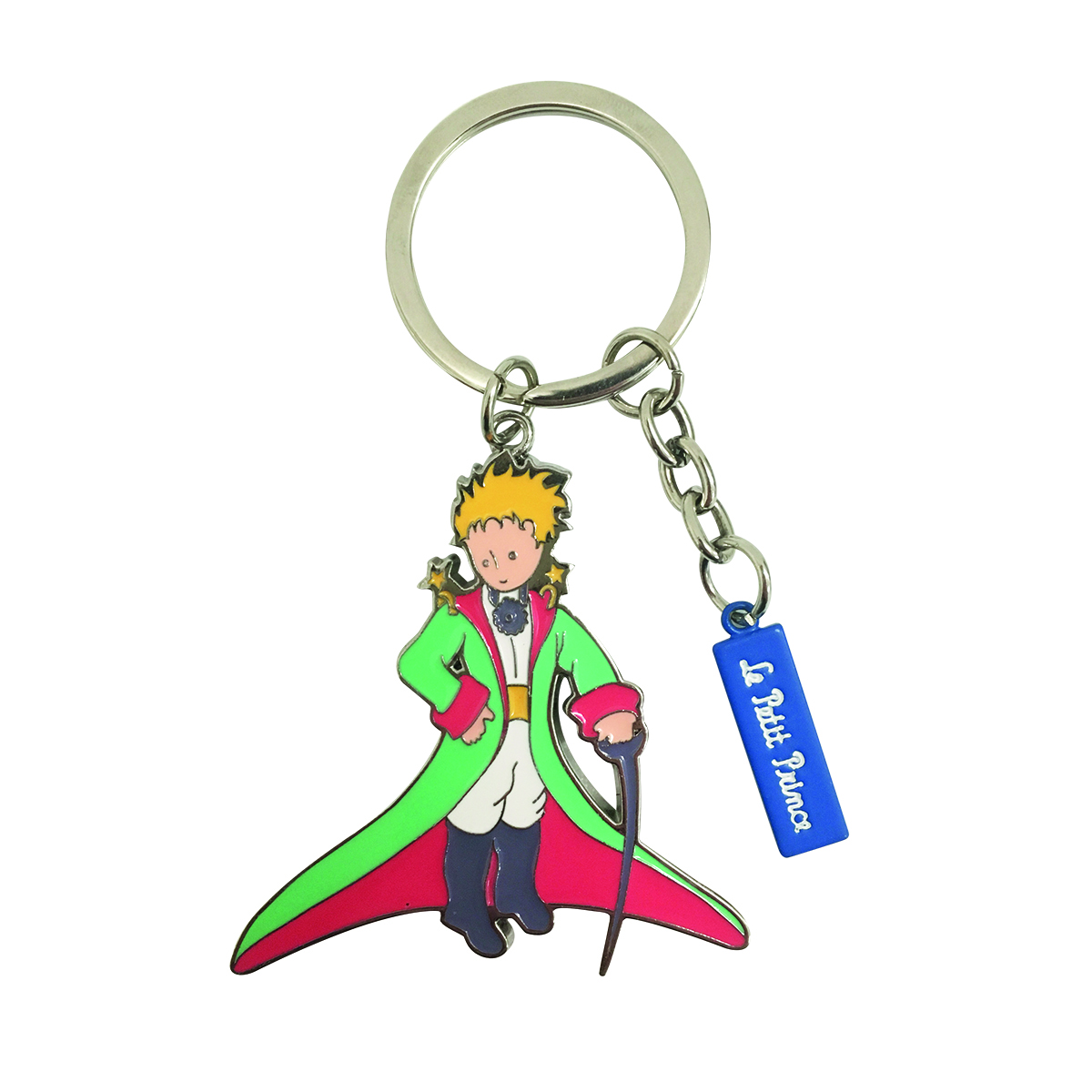 Porte-clés Le Petit Prince cape et épée en métal