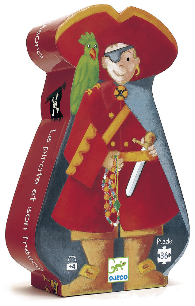 Puzzle silhouette - le pirate et son tresor
