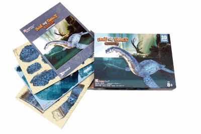 Le plésiosaure et les grands reptiles aquatiques - Coffret Livre + modèle 3D